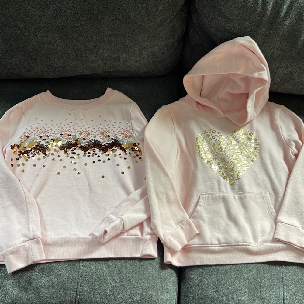 Two girls sweatshirts - size small/6x